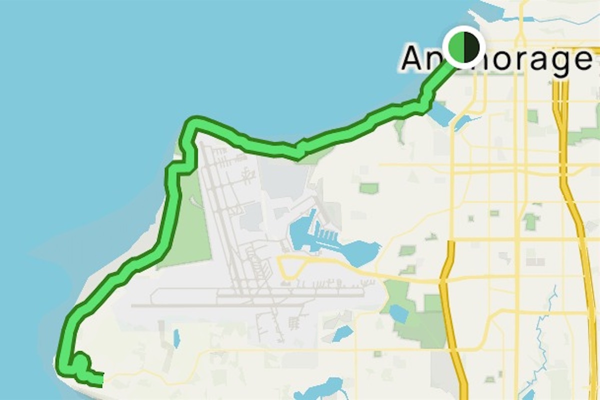 Map of Tony Knowles Coastal Trail