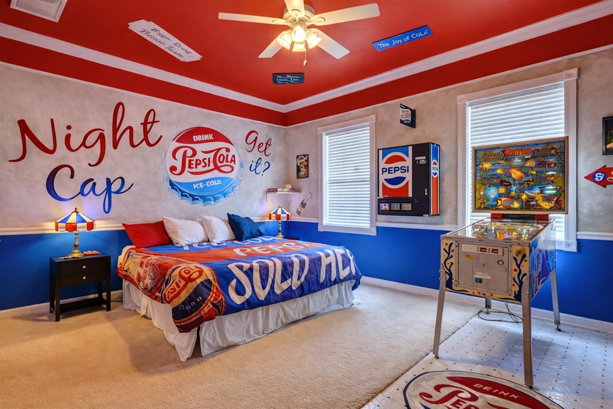 The Pepsi room! we have a Pepsi vs coke battle when you get here