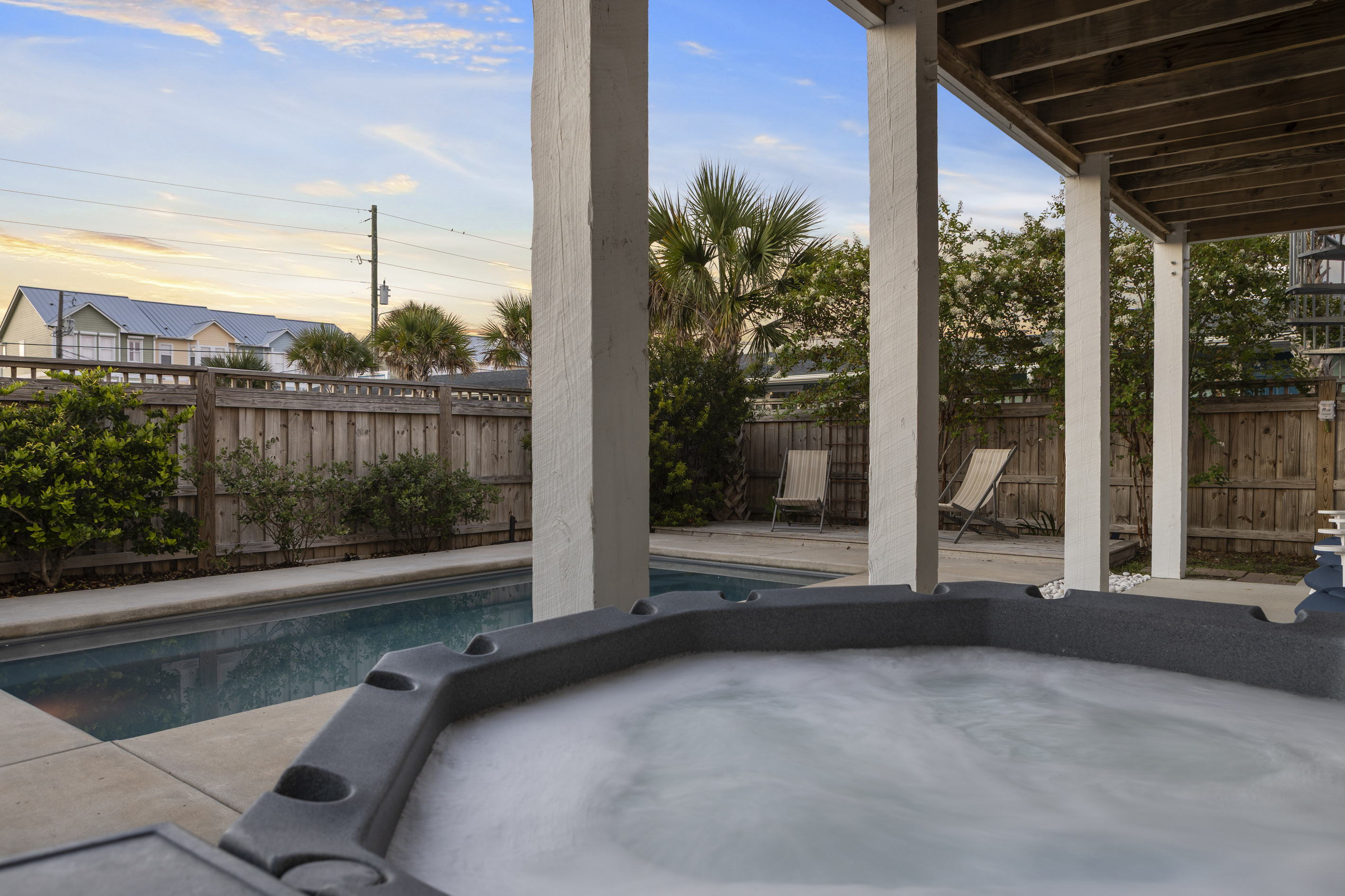 Enjoy the backyard oasis