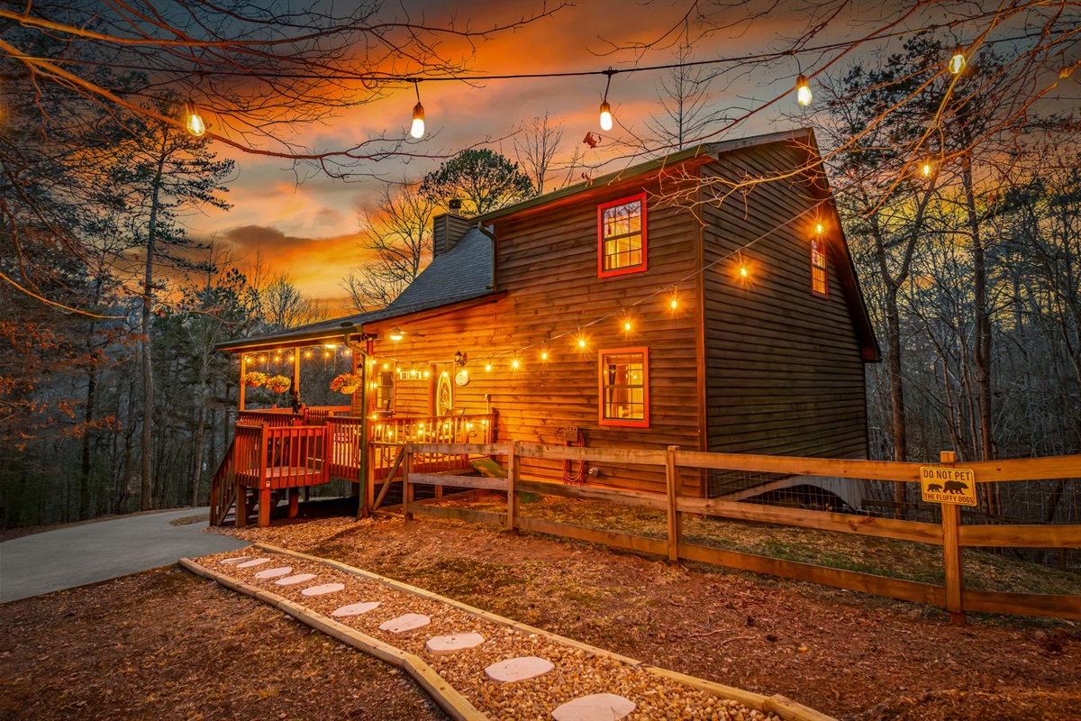 The warm glow invites you to unwind and enjoy the quiet of the evening.