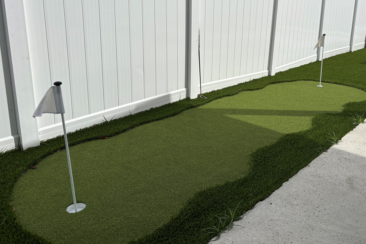 Putt Putt in the backyard