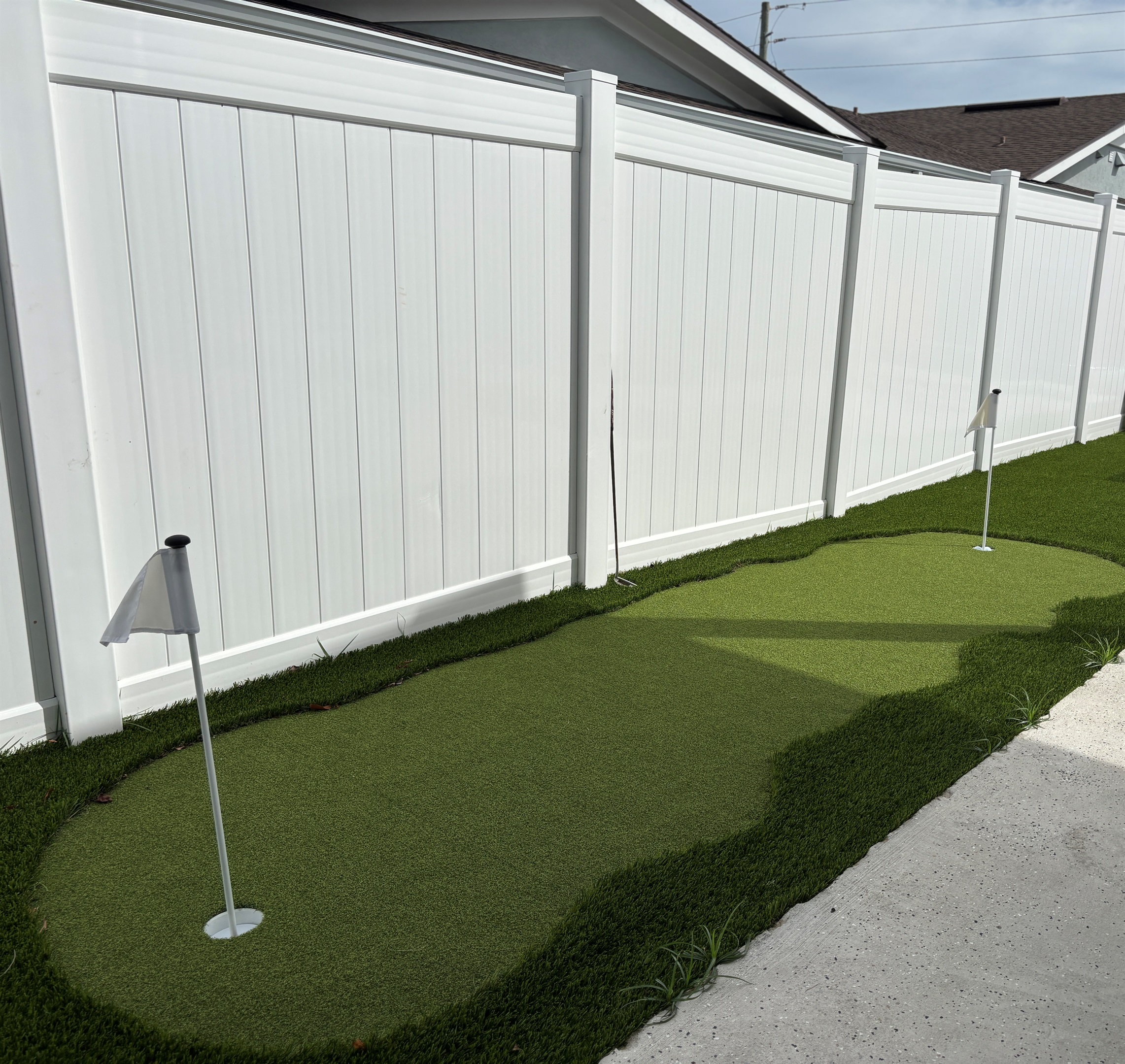 Putt Putt in the backyard