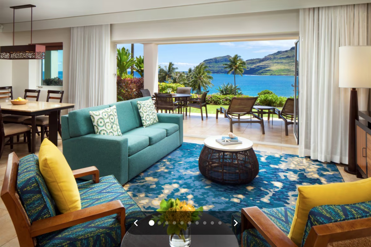 The Lovely Oceanfront Villa Living Area