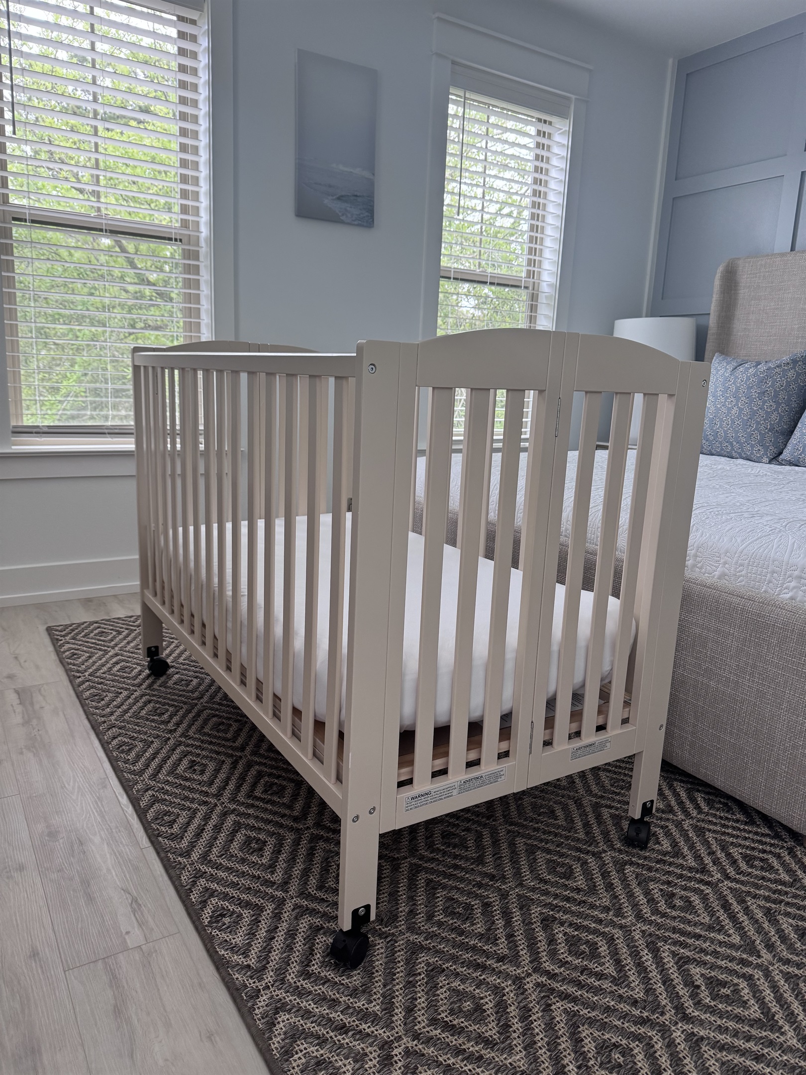 Full-size portable crib available, if needed