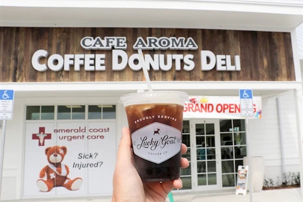 Fresh coffee and donuts, every morning just a short morning walk and ice cream on the way home from the beach.