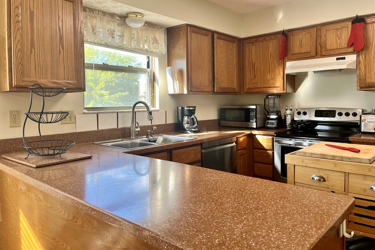 The well-stocked kitchen