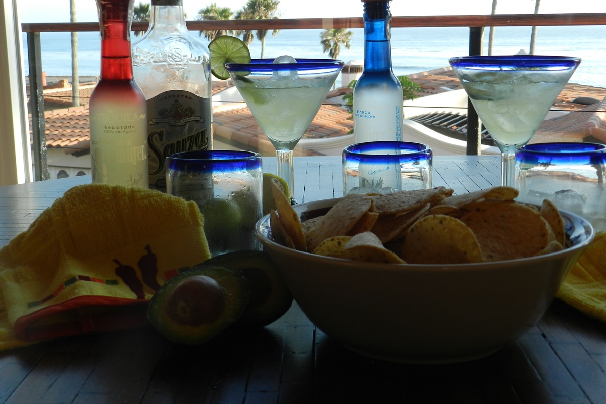 Margaritas with a view