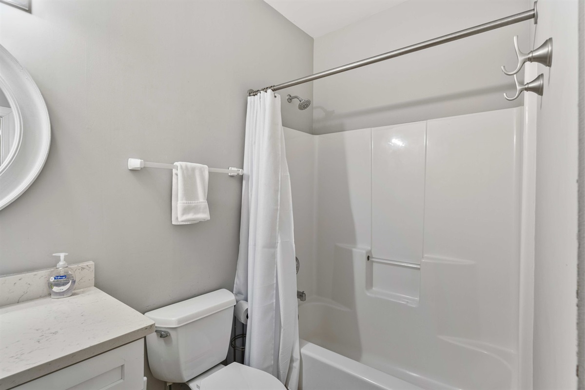 Bathroom 2: King suite ensuite bath  | Morning Sunrise | 302 Oceanview | 1116 Ocean Blvd, Isle of Palms, SC | IOP Escapes