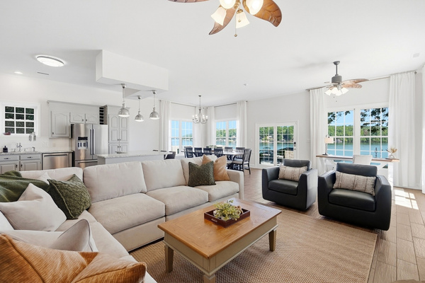 Open, bright and connected—the main level keeps everyone together without feeling crowded.