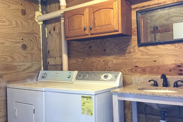 Pack light, you have your own washer and dryer!
