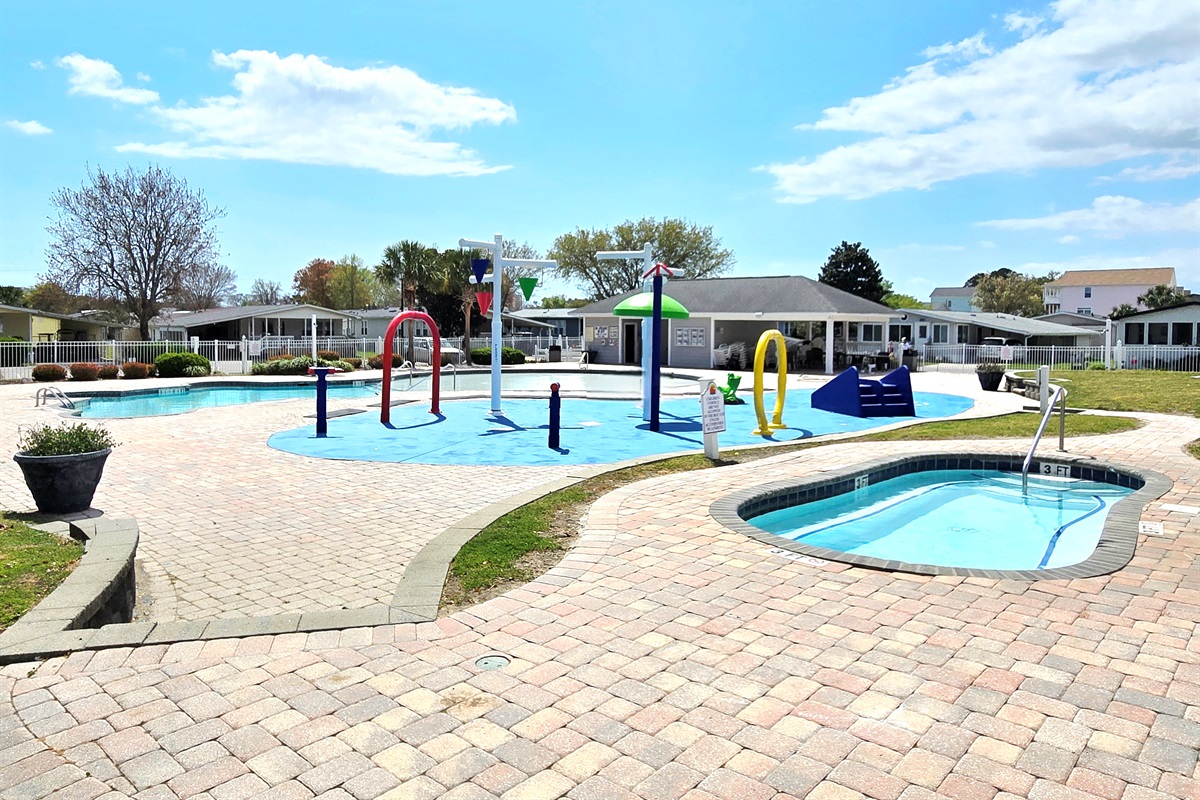 Outdoor Hot Tub & Kid Splash Zone