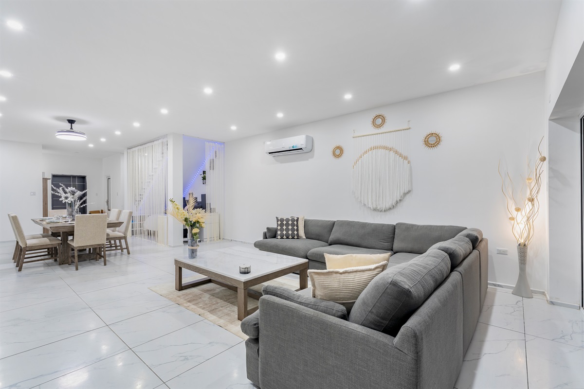 Plenty of seating for the whole group to gather and relax.