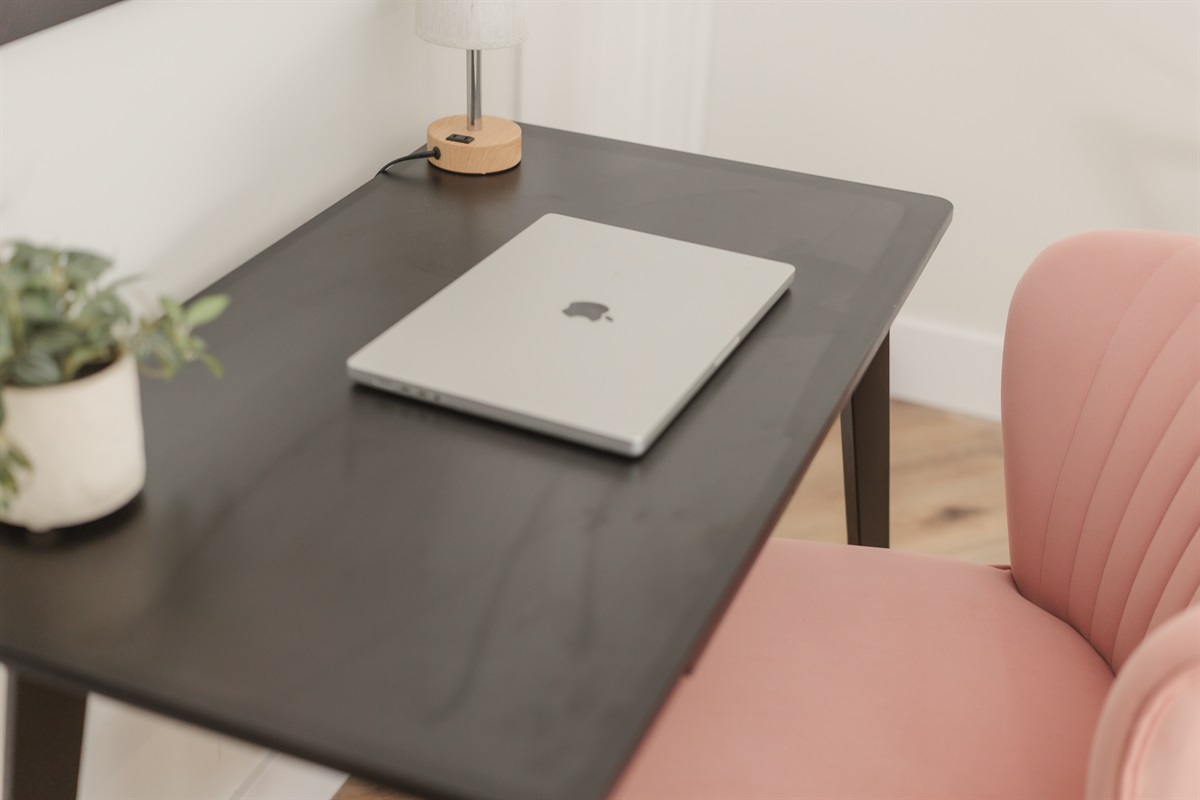 Whether you're catching up on work or writing postcards from your trip, this cozy desk nook is your perfect little productivity corner. 