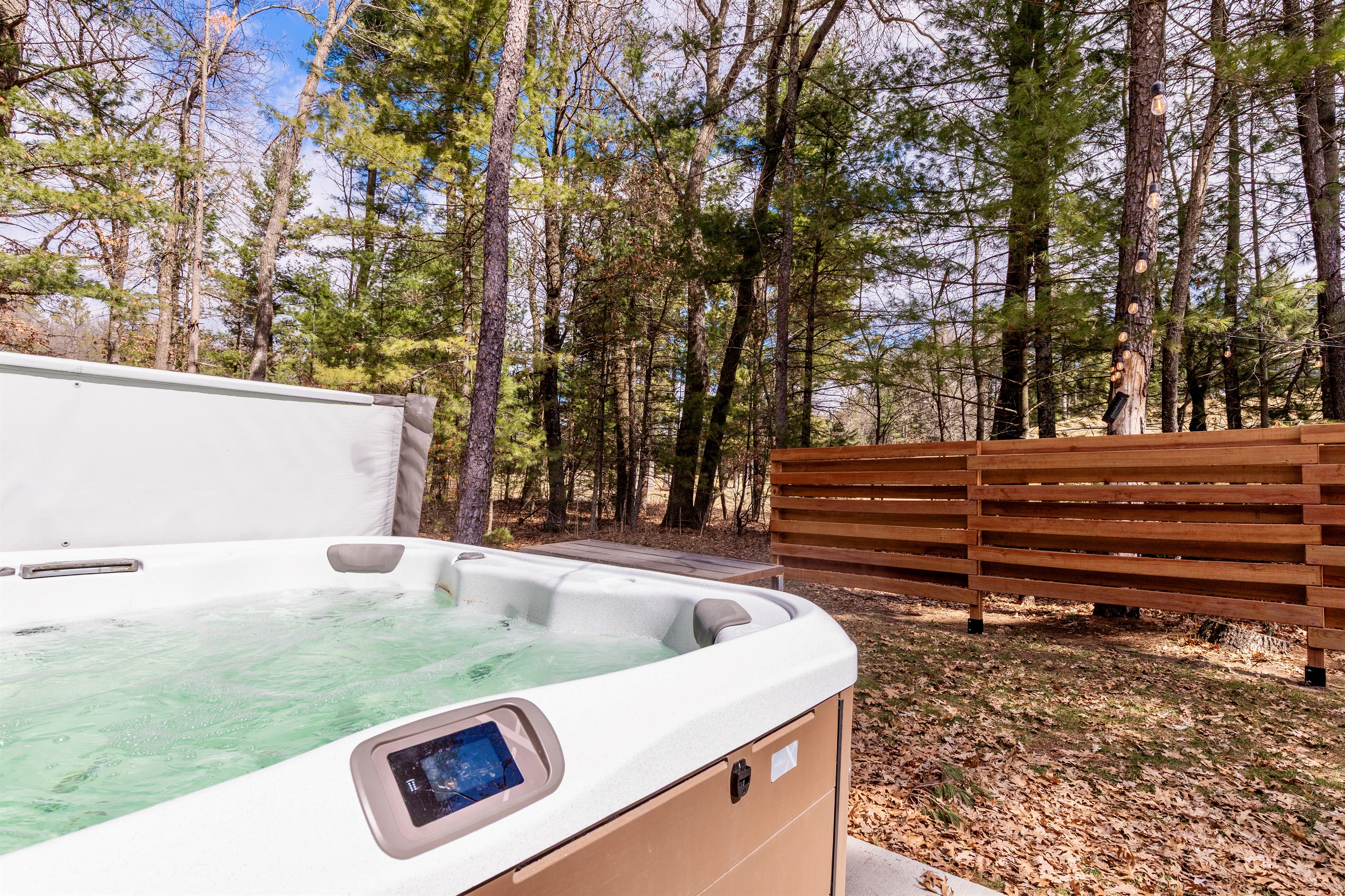 5-6 person hot tub overlooking the golf course.