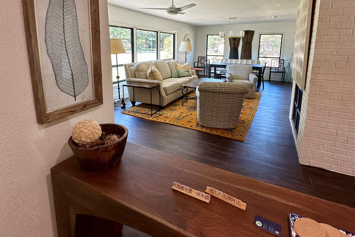 Front entry with view of Living Room