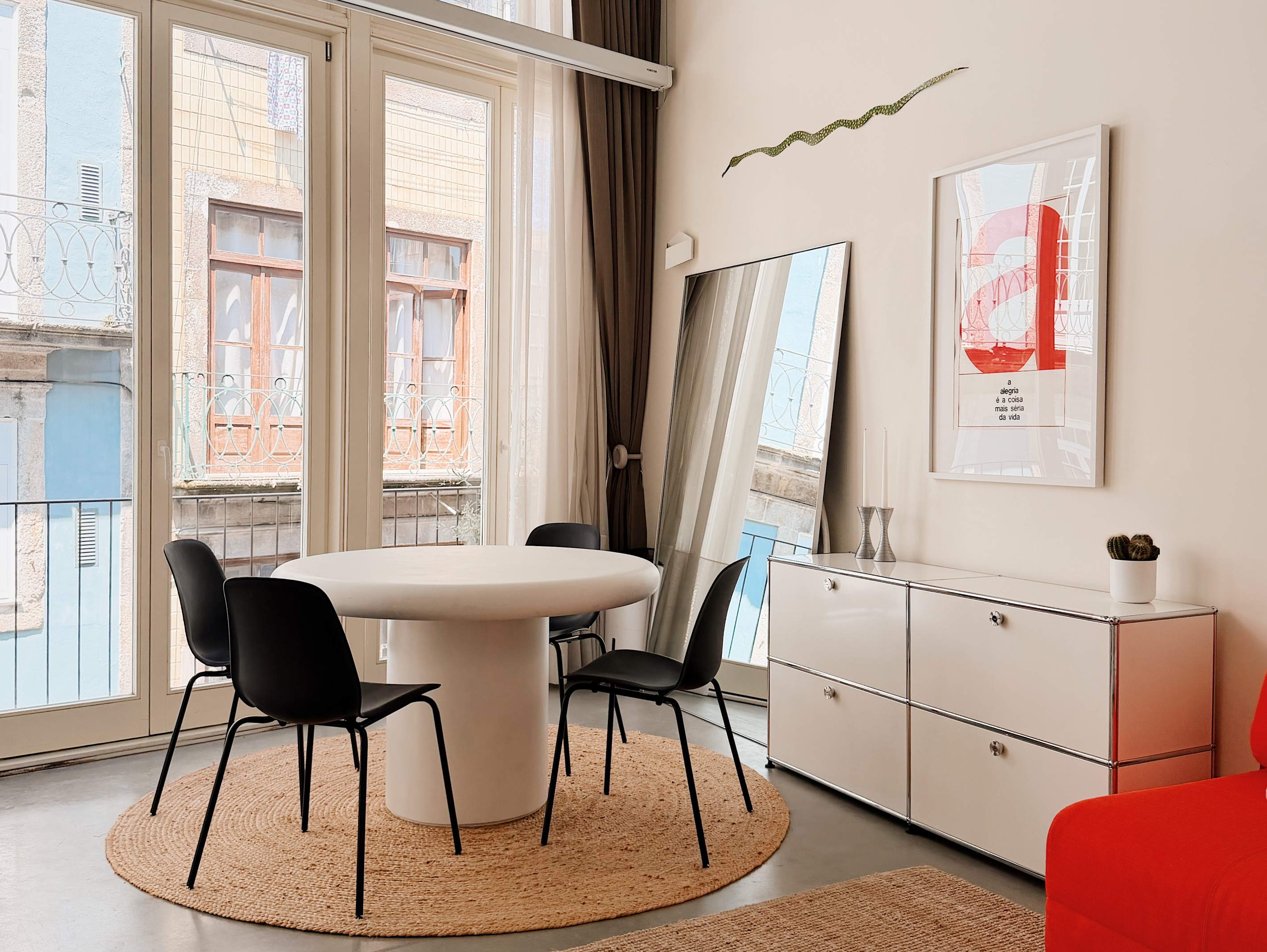 Dining for 4 and USM sideboard.
