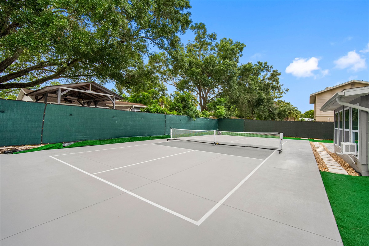 Enjoy unlimited access to a full-size private pickleball court—day or night.