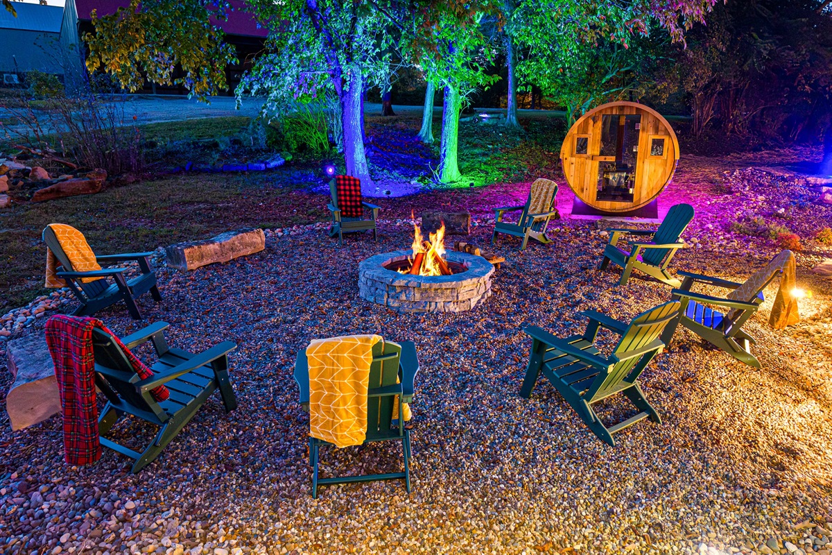 Reminisce with friends and family at the fire pit (firewood and fire starters provided)