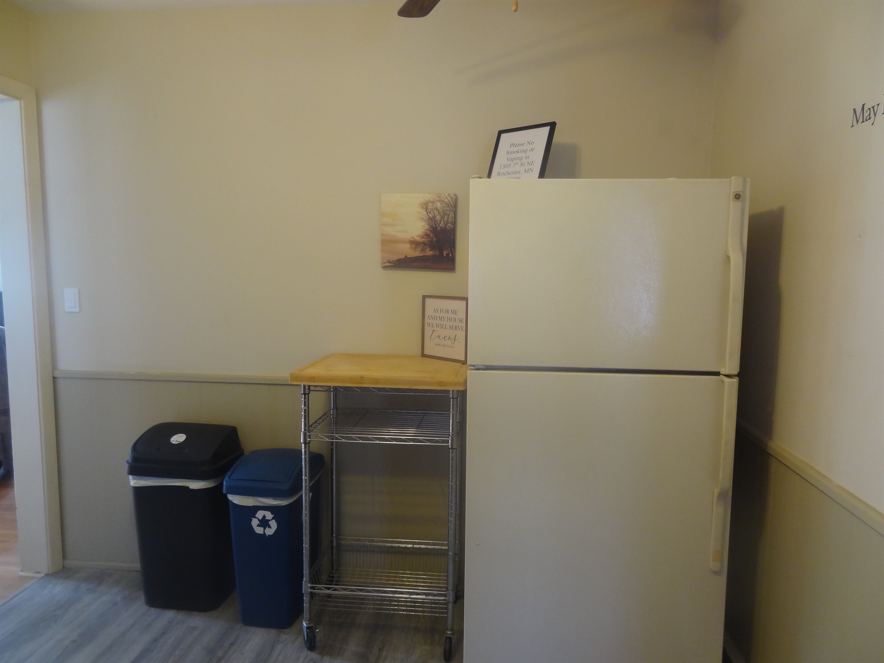 Full kitchen with stove, refrigerator, dish washer, microwave, coffee makers, pots/pans, and most other essentials.