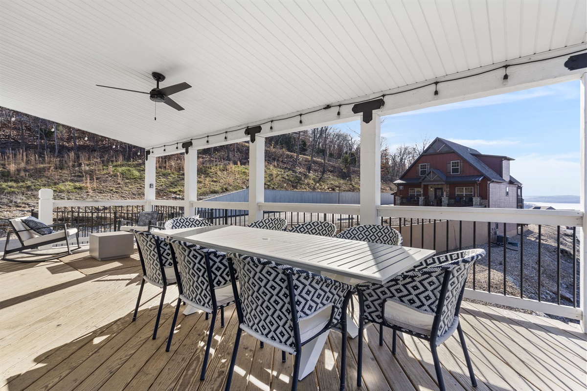 Extra seating outside on the patio!