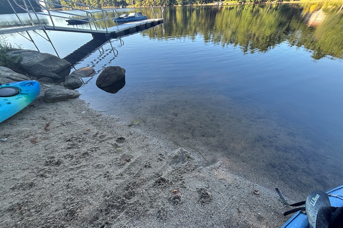 Sandy entry beach - private