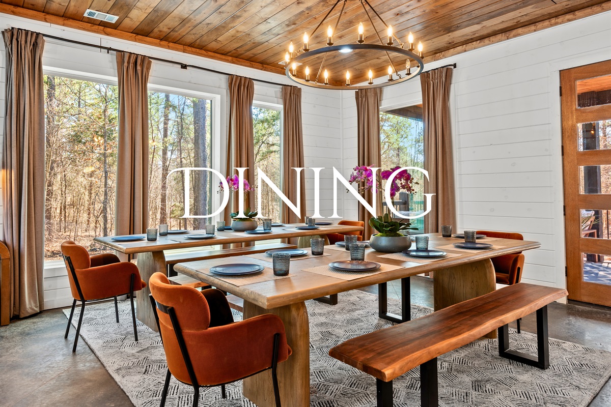 The dining table is ready for family feasts, game nights, and long conversations over great food.