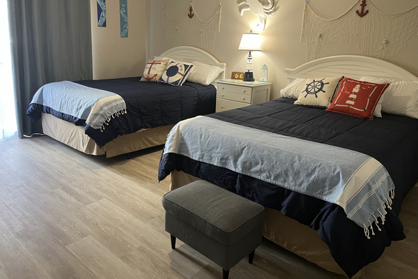 Guest bedroom with two queen beds