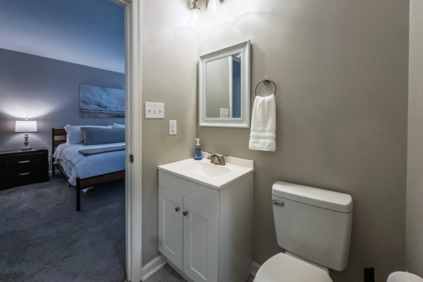 Private full bathroom off primary bedroom