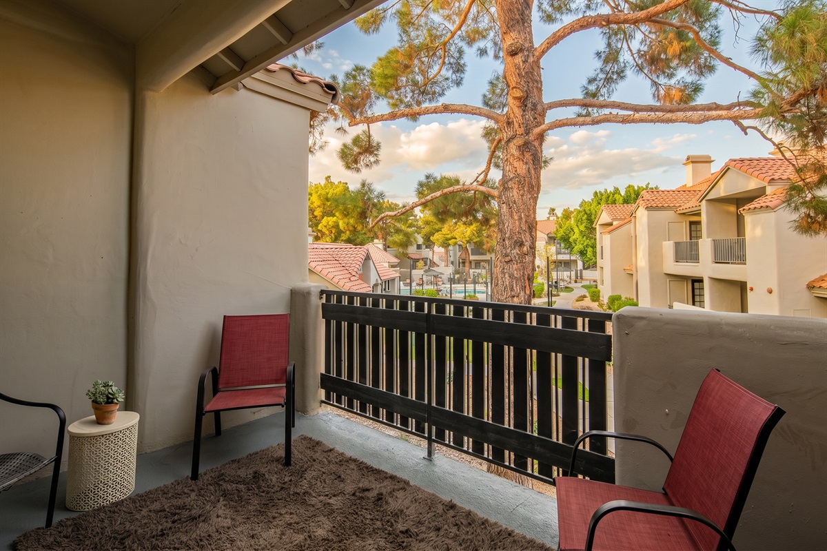 Relax with a coffee and fresh air.