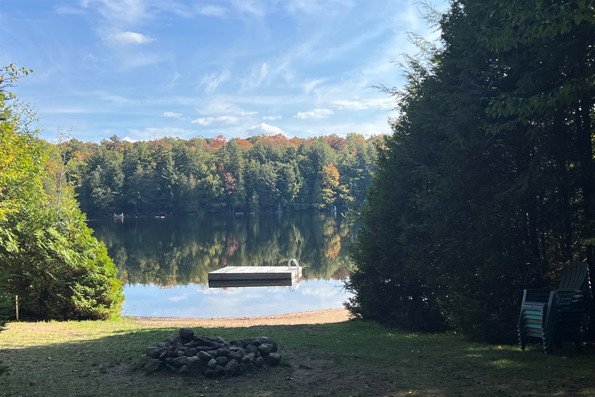 Firepit and beautiful Lake Tekini