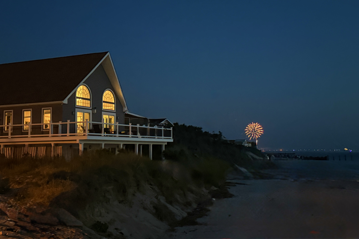 Experience the magic of your own private coastal retreat. There is nothing quite like enjoying a front-row seat to spectacular waterfront fireworks displays every 4th of July from the comfort of your own deck.