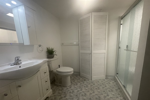Secondary bathroom on the lower level.