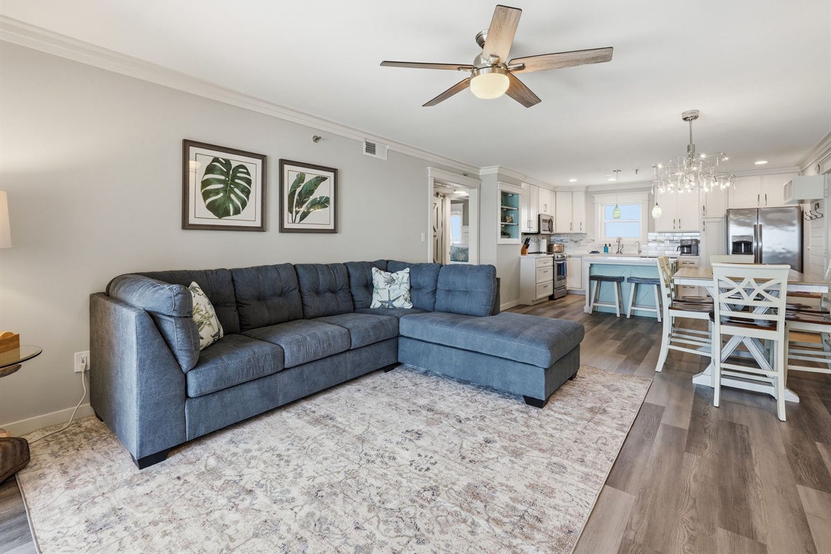 Open-concept spaces designed for gathering
