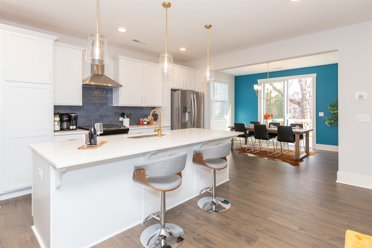 We love the open-plan layout downstairs