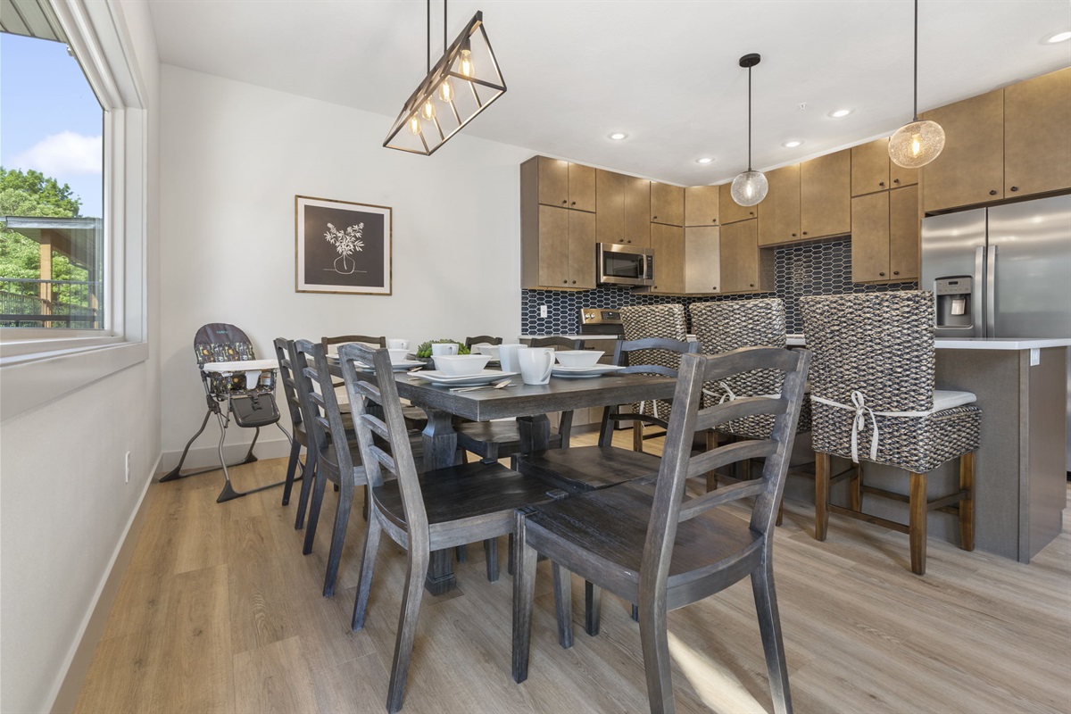 Plenty of seating at the dining table