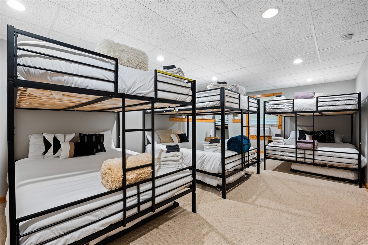 Keep the whole crew together in a roomy bunk space that works just as well for kids, teens, or adult groups.