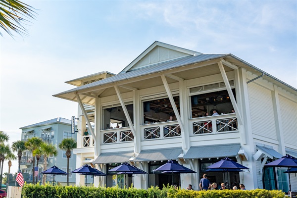 Shunk Gulley’s in Gulf Place has the best rooftop water views