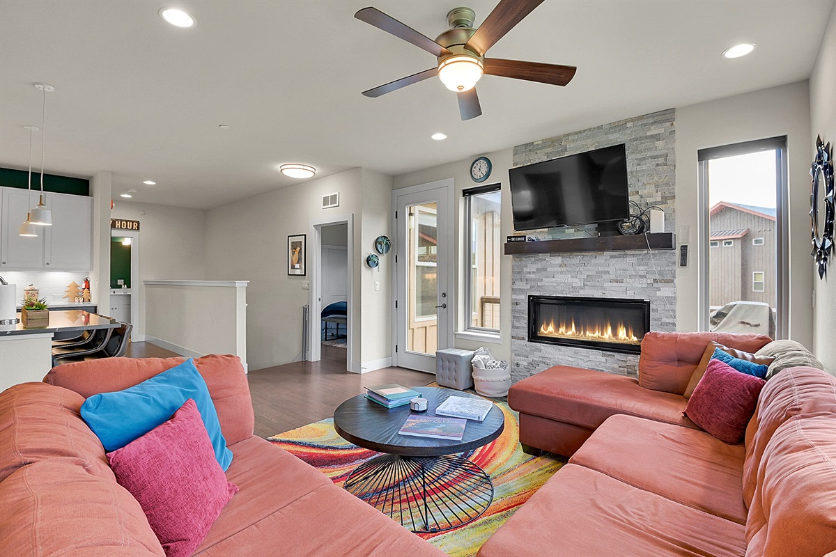 Put on a fire to add to the relaxed atmosphere!