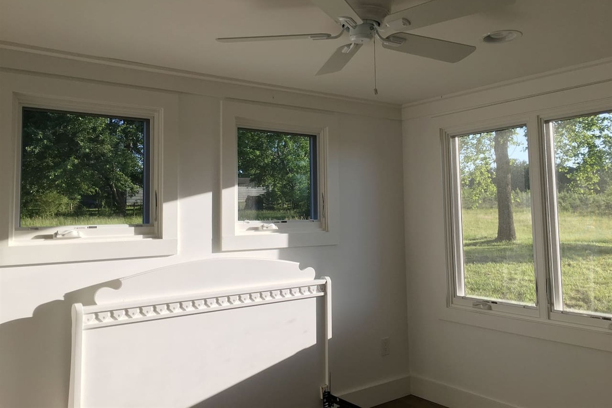 Beautiful light at end of day in Master Bedroom.