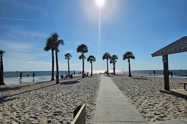 The beach at Pine Island is the perfect place to relax & enjoy the Gulf of Mexico!  This county park has a swimming beach, playground, cornhole and picnic tables.