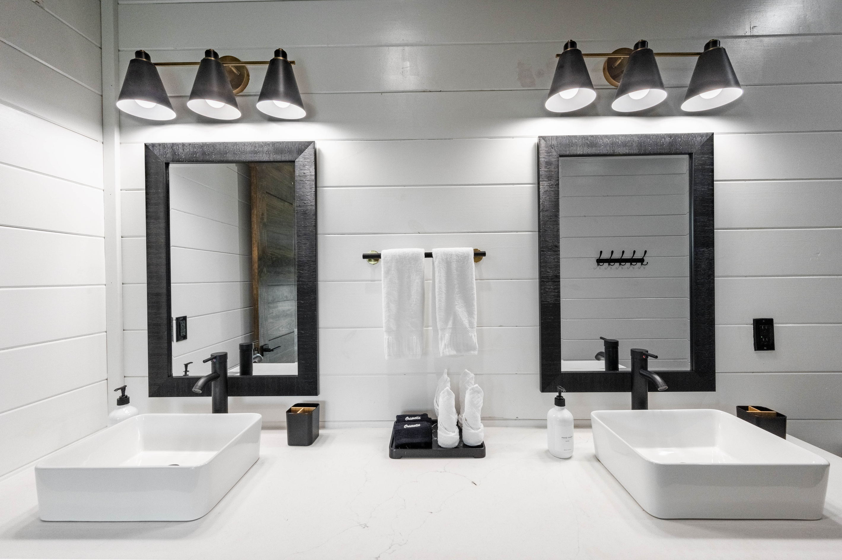 Enjoy spa-like experience in our modern bathroom featuring a spacious double vanity, stylish finishes and thoughtful amenities for your comfort and convenience
