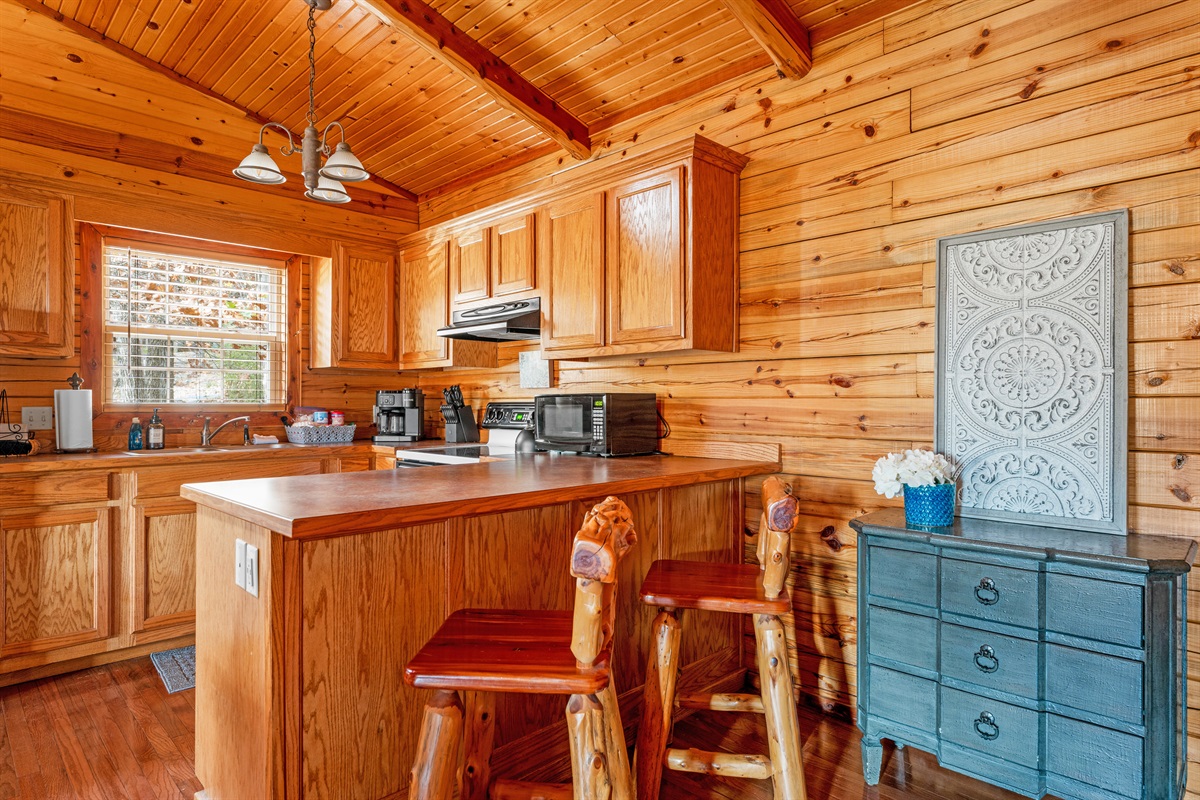 Quaint bar space made for cozy moments together