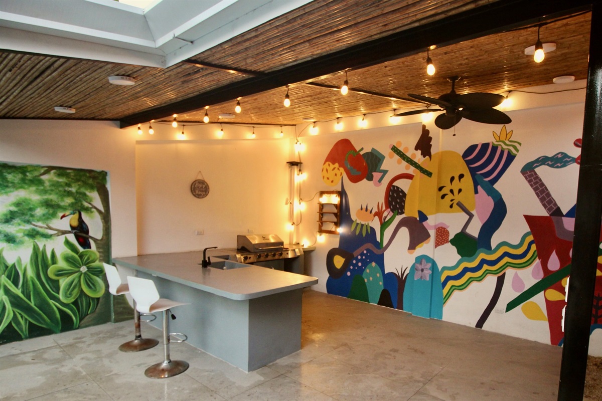 The kitchen and bar are always open. Plenty of room to host and entertain guests by the pool.