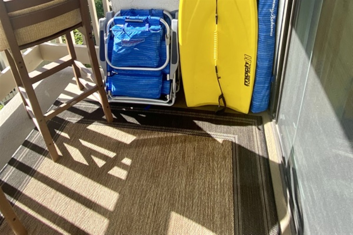 Boogie Boards, Beach Chairs, Umbrella