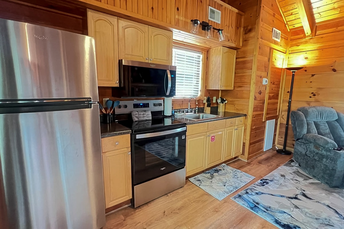 Fully stocked kitchen