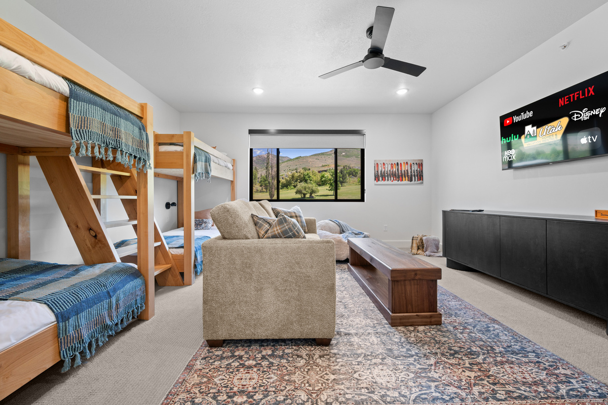 A perfect gathering space for movie nights and family fun.