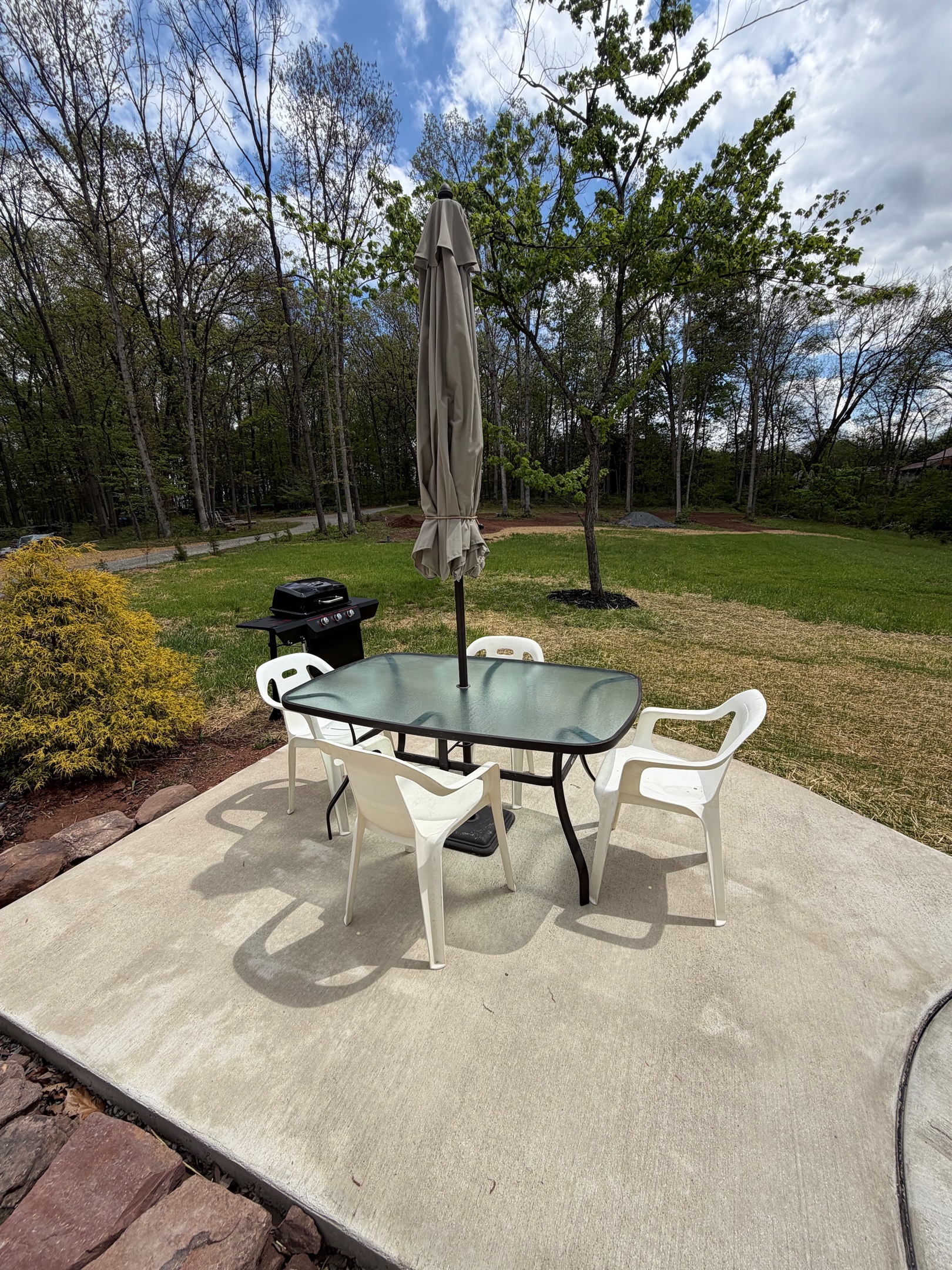 Outdoor dining area perfect for morning coffee or evening meals