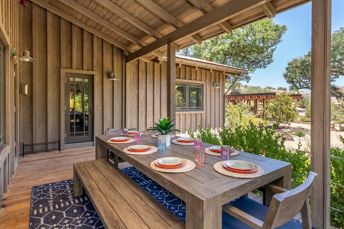 Gather under the patio for unforgettable meals
