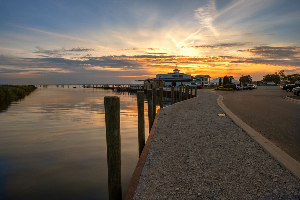 Walk to Cabana Blue restaurant, steps away from the house. 
Good food, drinks, and entertainment to enjoy some of the best Sunsets in Metro Detroit.