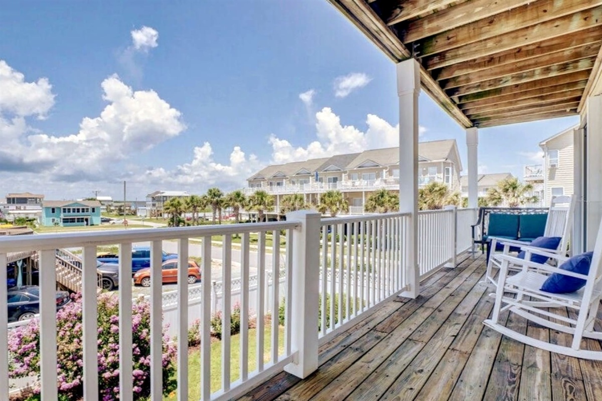2nd floor balcony, back of house.